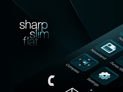 My favorite iphone black design flatdesign ios iphone new prototype sharp slim smartphone ui