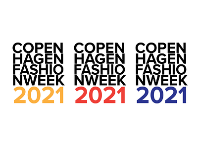 Copenhagen Fashion Week 2021 design logo sticker typography