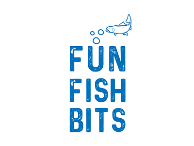 Fun Fish Bits branding design food food and drink illustration kids logo logodesign salmon typography