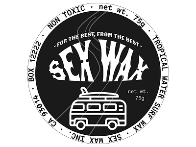 Sex Wax Sticker brand design name package design sexwax sticker surf symbol