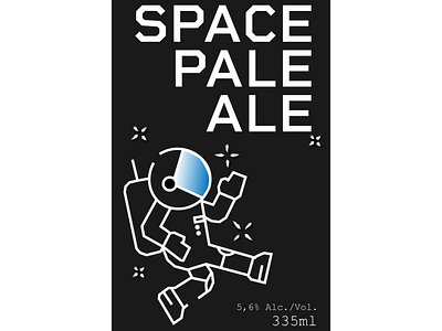 Space Pale Ale beer design illustration logo name packaging painting