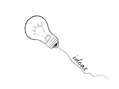 ideas. drawing graphic design idea iightbulb illustration outline