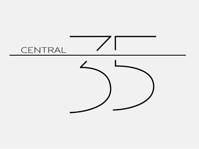 Central 35 black branding caffe caffe bar central35 logo simple typography white