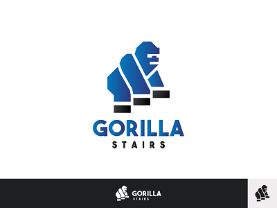 Gorilla Stairs abstrac logo geometric logo gorilla stairs identity logo design pictorial logo simple logo