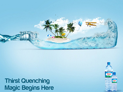IFAD Drinking Water Advertisement adsofbd advertising bangladesh beach design fb ad interesting nature sea social media water