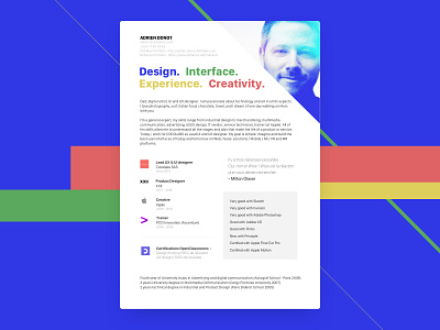 My resume animation card curriculum vitae cv dashboard design fashion flinto marketplace mixed media poster redesign resume sketch ui