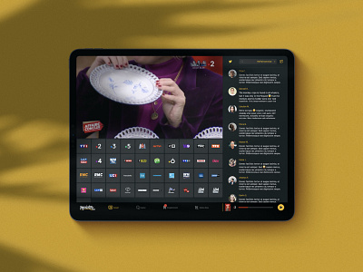 Molotov.tv iPad app split view. (Twitter integration)
