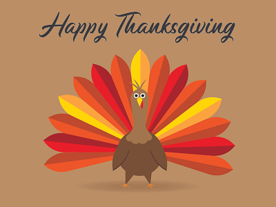 Happy Thanksgiving - Turkey brown illustration thanksgiving turkey vector