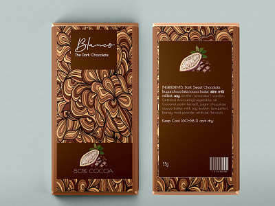 Blanco_Chocolate_ Label. design illustration logo typography