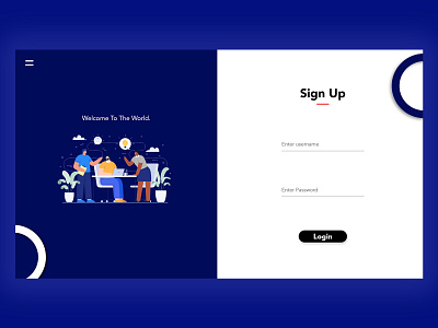 SignUp_Interface/Ui. design illustration minimal ui ux web