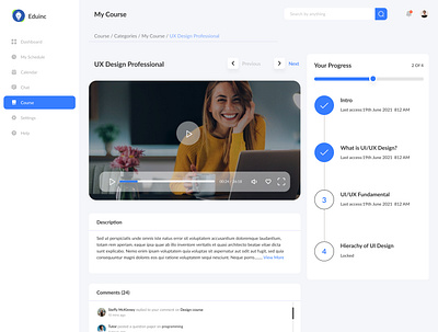 My Course Page app design education ui uidesign uiux ux design