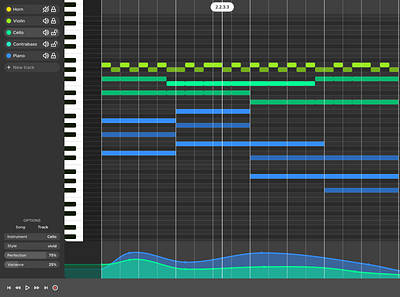 Music Composing Editor design flat icon ui