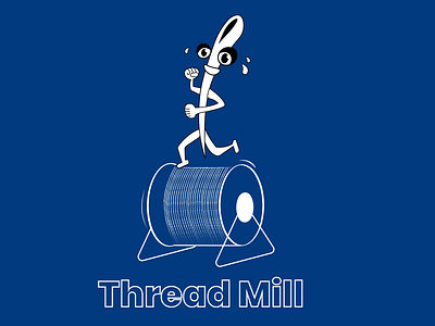 Thread Mill | Vector Illustration character character design digital design drawing drawingart fitness humour illustration lineart social