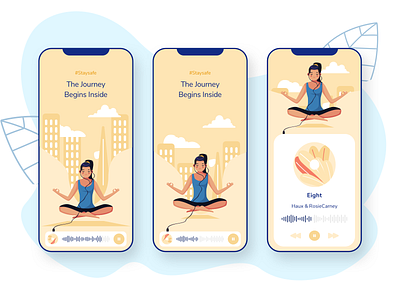 Yoga app illustration 🧘🏻‍♀️🤸🏻‍♀️ app app design branding concept designer graphicdesign illustration landingpage product design ui uidesign uiux vector web webdesign