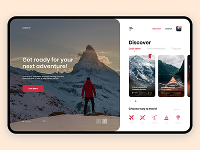 Travel App - Web App Design  ✈️