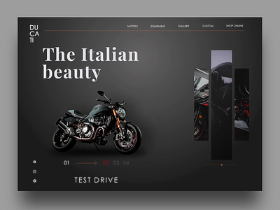 UI/UX Ducati landing page concept branding concept design landingpage ui uidesing uiux web webdesign