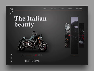 UI/UX Ducati landing page concept