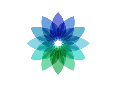 Organic Inc. Logo Redesign blue flower kinetic logo organic