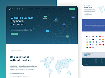 Website Design - APEXX Global branding fintech fintech branding homepage ui infographic landingpage ui design website design