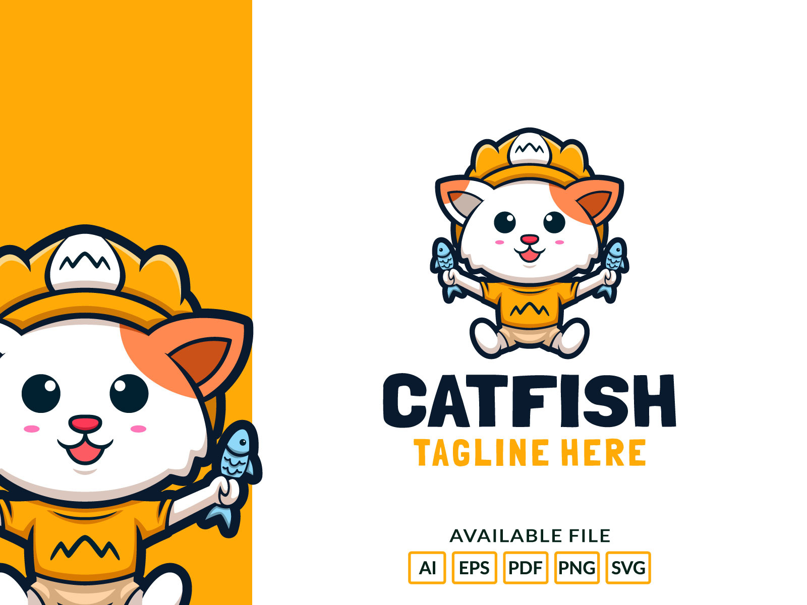 Cartoon cute Catfish logo by Fery Andriyanto on Dribbble
