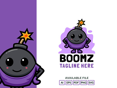 Cartoon cute Boomz branding cartoon character cute design icon illustration logo mascot vector