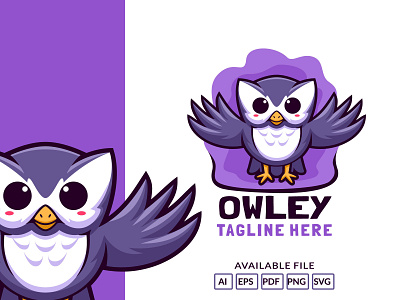 cartoon cute owley character logo animal branding cartoon character cute design illustration logo mascot owl vector