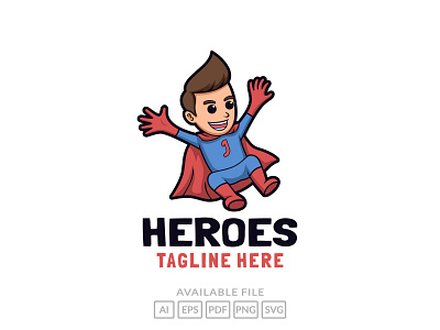 Cartoon heroes logo character design illustration branding cartoon character cute design heroes illustration logo mascot vector