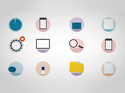 Animated Icons aftereffects animation gif icons illustrator