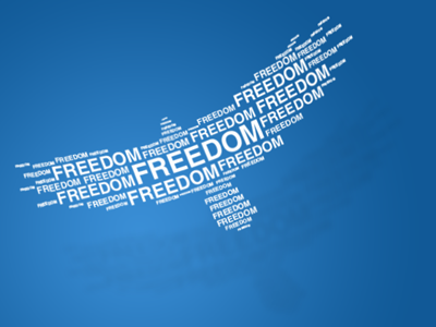 Freedom concept graphic design