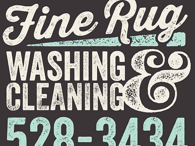 dirty rugs clean grunge retro rough script sign signage typography vintage