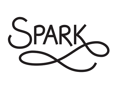 Spark cursive lettering line script type