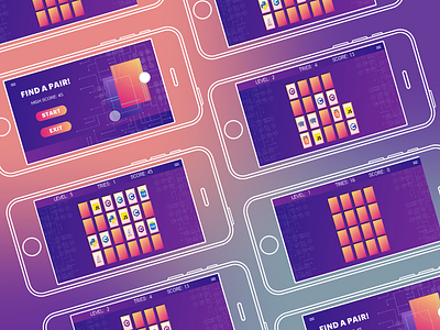 Mobile application "Programming languages: Find a pair"