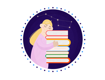 Love / Knowledge / Books ai books child illustraion illustration knowledge logo