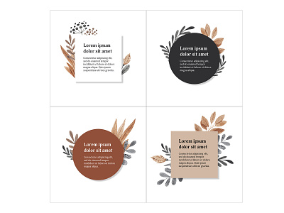 Templates with botanical elements