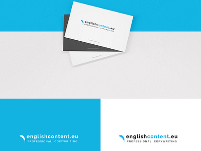 English Content logo + business cards brand design branding branding design business card flat logo logo design logotype ui vector