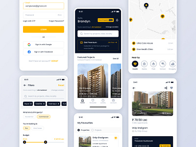 Real Estate App buy house buy property mobile app property propery listing real estate app rent sell ui design