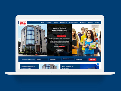 Corporate Website of British School of Commerce design home page login design web design web designer webdesign website website design websites