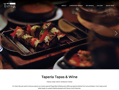Taperia Tapas Corporate Website home page ui web designer webdesign website design websites