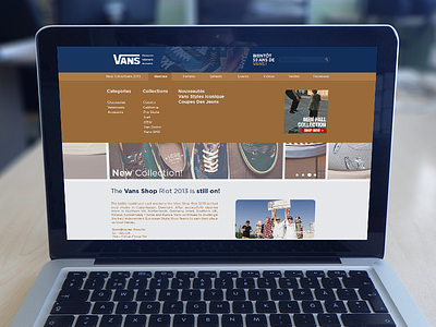 Vans Website flat site ui vans webdesign website
