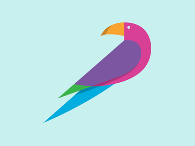Parrot bird illustration logo parrot