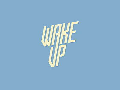 Wake Up branding custom text logo wake up
