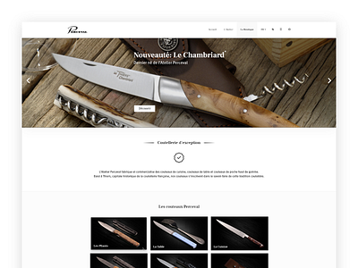 Perceval - Shop Page adobe xd flat interface knife ui ui ux design ux web webdesign