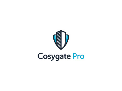 Cosygate Pro blue bird branding building design golden ration graphic design gray identity logo logotype modern shield