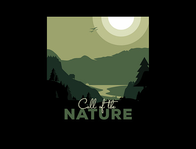Call of the nature abstract design branding camping camping illustration clean design flat illustration logo nature nature illustration nature logo vector wildlife