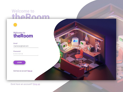 theRoom | Day01 #DailyUI adobe xd dailyui design illustration webdesig website