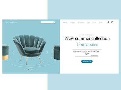 Furniture Shop elegant furniture furniture website shop uidesign web web design