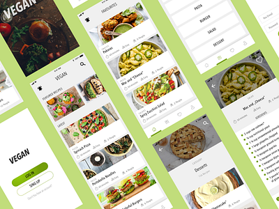 Vegan Recipes App app design food food app recipe recipe app vegan vegetarian