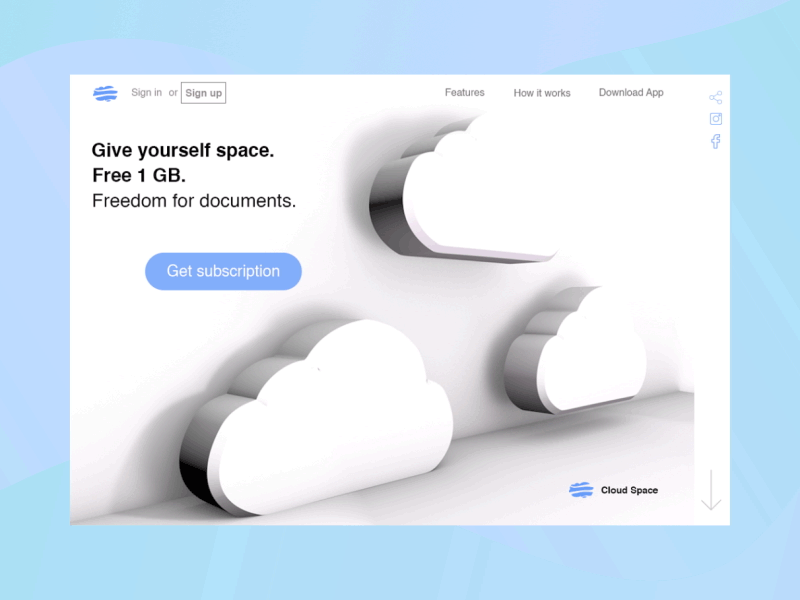 DailyUI003 Landing page aftereffects dailyui003 landingpage prototype animation web