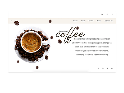 Coffee concept app design minimal ui ux web website website builder website concept website design website development websites