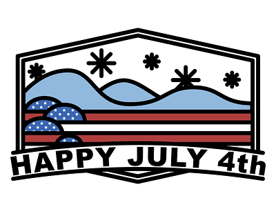 July 4th at the lake 4th 4th july design flag illustration illustrator logo vector